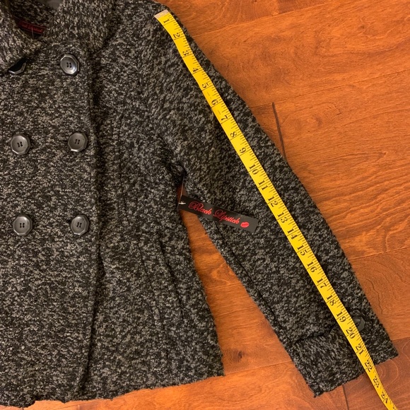 Black/Gray Pea Coat 🆕 - Picture 4 of 8